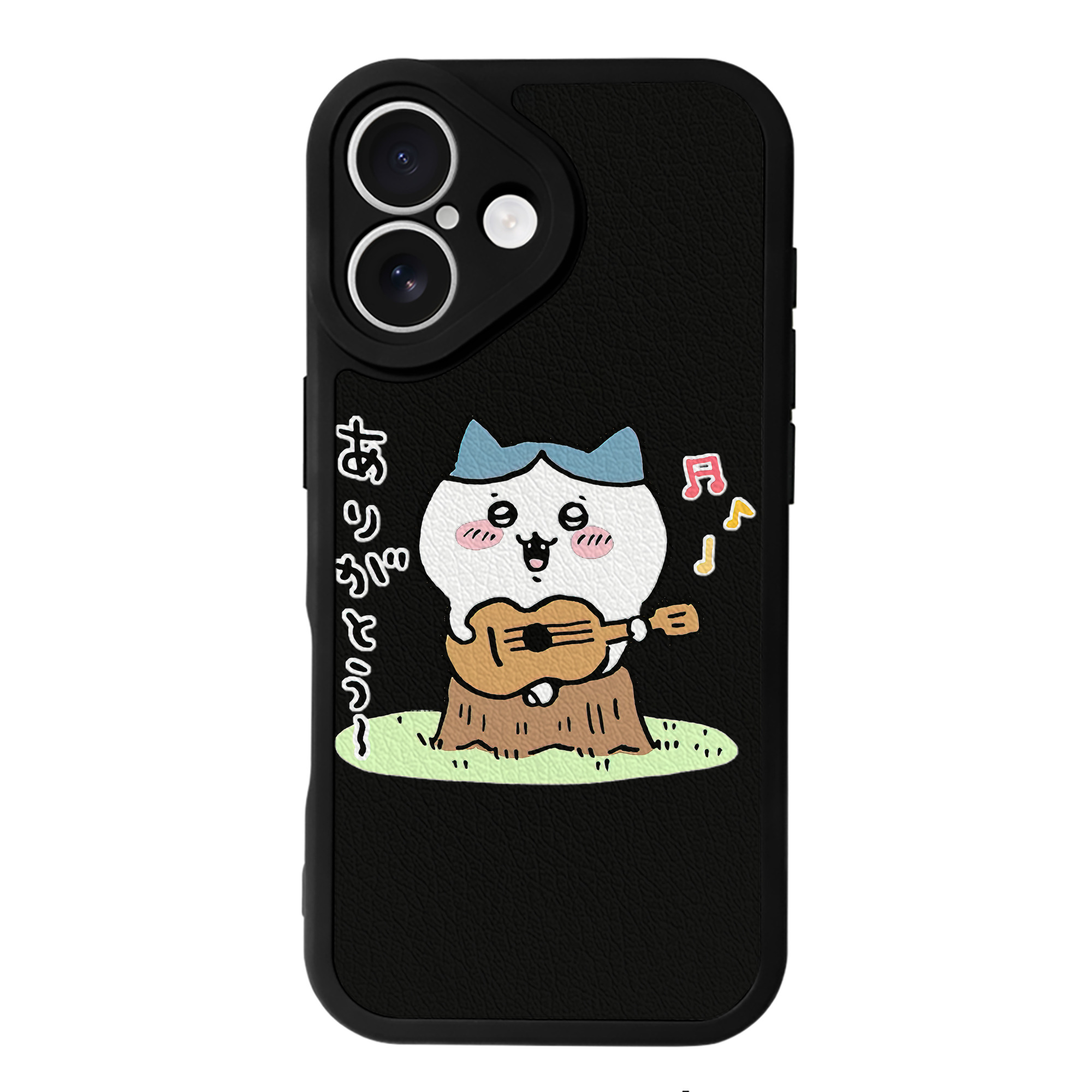 （画像用） ちいかわ ハチワレ Chii-kawa hachiware 【iPhone 16シリーズ対応】シリコンスマホケース（レザー調） 材質：シリコン